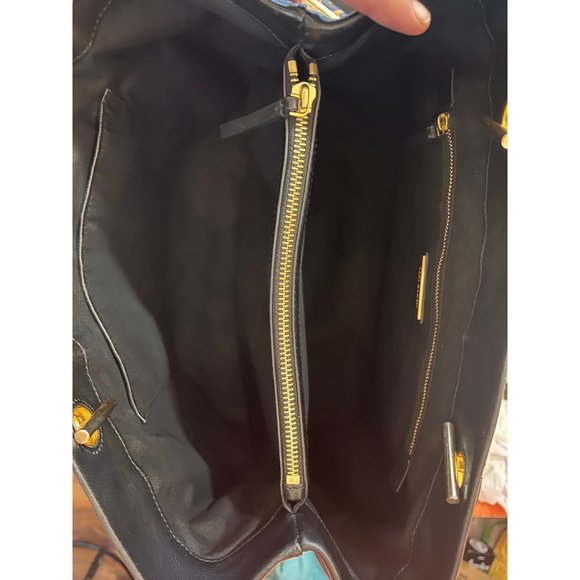 ♦️♦️ TORY BURCH AUTHENTIC BLACK LEATHER FLEMING/ALEXA HANDBAG ♦️♦️ - Picture 11 of 16